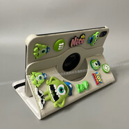 優(yōu)米帕藍怪獸iPad平板保護套987代10.2寸保護殼air/pro旋轉皮套6代9.7寸 仿皮旋轉皮套【白色】大眼仔立體公仔 iPad Air2【9.7英寸】