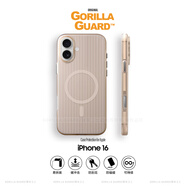 猩球衛士高級感防指紋適用Apple/蘋(píng)果iPhone16磁吸瓦楞手機殼超薄行李箱條紋保護套磨砂MagSafe透明外殼金