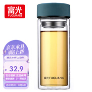 富光 男女士雙層玻璃杯 高硼硅泡茶杯 茶水分離水杯帶茶隔杯子500ml