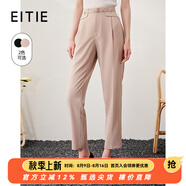 愛特愛（EITIE）時(shí)尚高腰通勤OL錐形休閑褲顯瘦百搭干練春季新款6905611 啡80 S 155