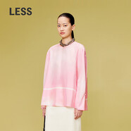 LESS2024年春新款真絲寬松套頭長(cháng)袖襯衫2O1213530 690/雜粉 S