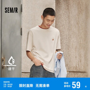 森馬短袖T恤男夏季精致刺繡情侶裝中性上衣吸濕速干109324100205