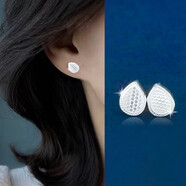 999足銀耳針純銀女氣質(zhì)玫瑰花愛(ài)心形蝴蝶精致彎鉤耳針大氣耳飾品 加厚碎碎冰貨 直針999銀