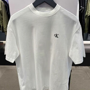 Calvin Klein JeansCK袖情侶體恤白色薄款顯瘦速干透氣涼感圓領(lǐng)夏季短袖青年休閑印花 ck字母左胸標#良心價(jià)白色 XL 建議【90-110斤】