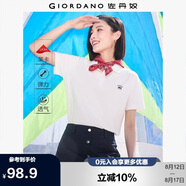 佐丹奴短袖Polo衫女萊卡棉珠地布元?dú)庑〈汤C翻領(lǐng)上衣05315390