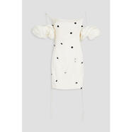 JACQUEMUS 奢侈品 女士 CHOUCHOU 波爾卡圓點緞面迷你連衣裙 Ivory 20 | 38 FR