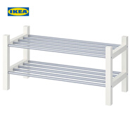 宜家（IKEA）TJUSIG圖西格門(mén)廳鞋架家用門(mén)口收納置物架現代簡(jiǎn)約玄關(guān)凳 白色鞋架79cm