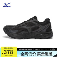 美津濃（MIZUNO）【RACER S】軟底輕便運動跑步鞋男女同款緩震透氣休閑慢跑鞋 01/黑色 36 (225mm)