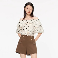 飄蕾（peoleo）2025夏季新品商場(chǎng)同款萊賽爾波點(diǎn)好看百搭小衫連衣裙 波點(diǎn)荷葉邊款 XS