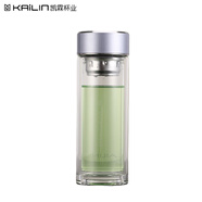 凱霖雙層玻璃泡茶杯0937帶濾網(wǎng)便攜水杯商務(wù)男士辦公杯300ml
