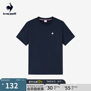 樂卡克法國公雞夏季圓領(lǐng)短袖T恤 L242UECA0301 藏青色 M