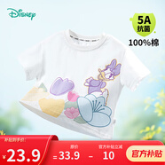 迪士尼寶寶（Disney Baby）童裝男女兒童夏季卡通短袖T恤時尚休閑透氣短袖夏季新款五月專享 ZD2DS039本白 130