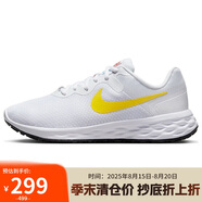 耐克NIKE馬拉松跑步鞋女REVOLUTION 6 NEXT運動鞋DC3729-105白黃36