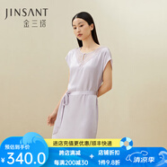 金三塔商場同款真絲睡衣女100%桑蠶絲優(yōu)雅蕾絲圓領(lǐng)真絲睡裙情人節(jié)禮物 櫻花紫6258 L