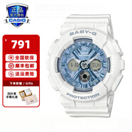 卡西歐手表女運動baby g星空櫻花粉獨角獸35周年限定G-SHOCK GIRLS BA-130-7A2PR童真藍
