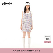DZZIT【爆款補單】花包小香裙地素夏季新款粗花呢小香風(fēng)吊帶背心連衣裙 花色（批次2） XS