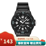卡西歐（CASIO）男女表學(xué)生手表運(yùn)動(dòng)手表 夜光防水石英表帶星期日歷腕表 黑表灰字MRW-200H-1B2