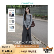 茵曼（INMAN）毛衣女POLO領2025春季套頭針織衫女裝新款通勤長袖毛衣上衣 格調灰 L