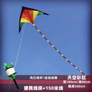 何佳功2025新款天空彩虹風(fēng)箏初學(xué)者兒童初學(xué)者微風(fēng)易飛入門(mén)保飛線 天空彩虹+可攜式線線拐+150米線