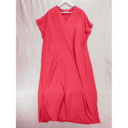 曼森雪蓮男拖地裙連衣裙深V領(lǐng)迪拜王子棉大碼家居服薄睡衣短袖浴袍特長(cháng)款 大紅色 均碼 超大號