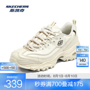 斯凱奇（Skechers）小白熊丨老爹鞋透氣增高低幫復古小白鞋男鞋潮流休閑百搭運動鞋 女-乳白色/OFWT 37.5