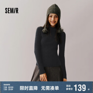 森馬（Semir）[商場同款]毛衣女緊身羊毛衫2024冬半高領(lǐng)打底衫顯瘦101724107003