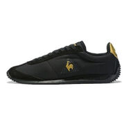 樂卡克（Le coq sportif）法國(guó)公雞跑步鞋男經(jīng)典復(fù)古運(yùn)動(dòng)鞋輕便透氣休閑鞋女情侶網(wǎng)布板鞋潮 黑金 44