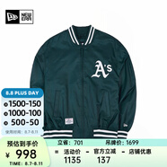 NEW ERA紐亦華MLB棒球NY夾克刺繡春秋男女情侶簡約百搭運動休閑外套 13546434-綠色 AS M