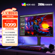AOC 24.5英寸 240Hz超頻280Hz IPS快速液晶 1ms HDR400 出廠(chǎng)校色 大烏茲 游戲電競電腦顯示器 25G3Z