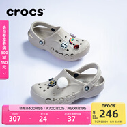 卡駱馳crocs洞洞鞋貝雅男鞋女鞋輕便耐磨一腳蹬拖鞋休閑鞋|10126 卵石色-2V3 44 (280mm)
