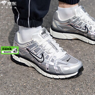 耐克（NIKE）男鞋女鞋 情侶鞋 25夏新款運動(dòng)鞋輕盈透氣休閑鞋緩震軟底跑步鞋子 P-6000/金屬銀 41