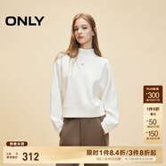 ONLY春夏莫代爾舒適簡(jiǎn)約寬松落肩立領(lǐng)衛(wèi)衣女|12439S033 A43 奶油白色 XS (155) 76A