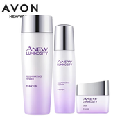 雅芳（AVON）新活煙酰胺面霜潔面乳液柔膚水組合套裝補水保濕滋潤女 柔膚水+乳液+面霜