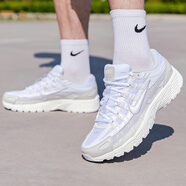 耐克（NIKE）男鞋跑步鞋 夏季新款時尚復(fù)古老爹鞋舒適耐磨運動鞋緩震透氣跑鞋 P-6000/白灰色 40.5