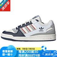 阿迪達(dá)斯 （adidas）FORUM CL 舒適休閑 防滑耐磨 低幫 板鞋 男款 白灰藍(lán)色 白灰藍(lán)色 41