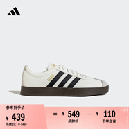 adidas T頭鞋 VL COURT復(fù)古板鞋德訓(xùn)鞋男女阿迪達(dá)斯輕運(yùn)動(dòng)   漢玉白/黑色/樹脂黃   41