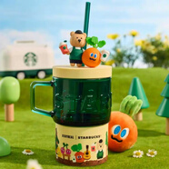 星巴克（Starbucks）杯子STAYREAL聯(lián)名胡蘿卜毛絨掛件手機(jī)背夾玻璃吸管保溫水杯 515mlSTAYREAL咖啡摯友玻璃吸管