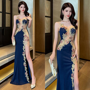 素優(yōu)米（SUYOUMI）晚禮服新款女小眾夜場氣質(zhì)個性設(shè)計裙感主持人春 主圖款 S 建議85-95斤