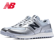 NEW BALANCE【日本直郵】新百倫NB 574 v3 WGS574女款無釘GOLF鞋海外版 R3(銀色/黑色) 22.5 cm