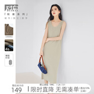 對白【杜鵑同款】法式慵懶針織連衣裙女2025新款通勤氣質(zhì)顯瘦裙子 鴿子灰 S