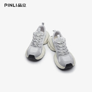 品立（PINLI）2025夏季新款男士百搭低幫運(yùn)動(dòng)鞋潮牌 灰色 40