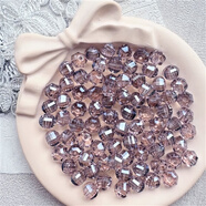 8mm高亮鍍彩切面西瓜珠手鏈項鏈水晶玻璃串珠散珠手工diy裝飾配件 羅蘭紫色 8mm  1顆