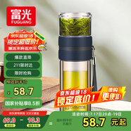 富光雙層玻璃杯 高硼硅玻璃泡茶杯子 茶水分離杯 男女士辦公水杯240ml