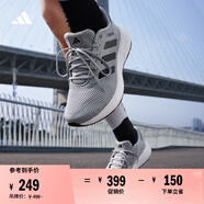 adidas RESPONSE RUNNER U體測跑鞋男女春季新款阿迪達(dá)斯官方   淺銀/黑色/灰色   42