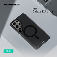 猿氣「隱沙」適用于samsung三星S24Ultra磁吸手機殼簡(jiǎn)約商務(wù)保護套S24+全包防摔不粘指紋S24手機保護套 隱沙|磁吸充電| S24 Ultra【透黑】