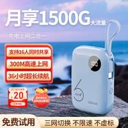 小叮訊【3C認證可上飛機】移動隨身wifi5g無限流量2025款無線網(wǎng)隨身wifi充電寶二合一免插卡網(wǎng)絡(luò)車載戶外 【標準版智能數(shù)顯】續(xù)航36小時|16人共享-藍色 0月租 無預(yù)存 隨用隨充