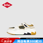 LEE COOPER2025春季新款面包鞋男鞋潮鞋百搭休閑鞋厚底鞋子男低幫運(yùn)動(dòng)板鞋男 米綠色 42