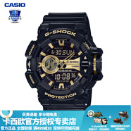 卡西歐（CASIO）【七夕禮物】手表男G-SHOCK黑白武士大表盤潮流時尚運動電子腕表 GA-400GBX-1A9PR亮面黑金