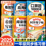 斗半匠一年級上冊語文數(shù)學專項訓練小學語文看圖寫話看拼音寫詞語同步練字帖閱讀理解口算應用題天天練【6冊