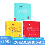 英文原版 Happiness is 500 Ways to Be in the Moment 治愈系繪本 3冊 500 Ways to Show I Love You 漫畫故事圖畫書 綠山墻